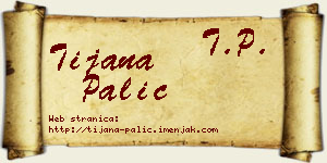 Tijana Palić vizit kartica